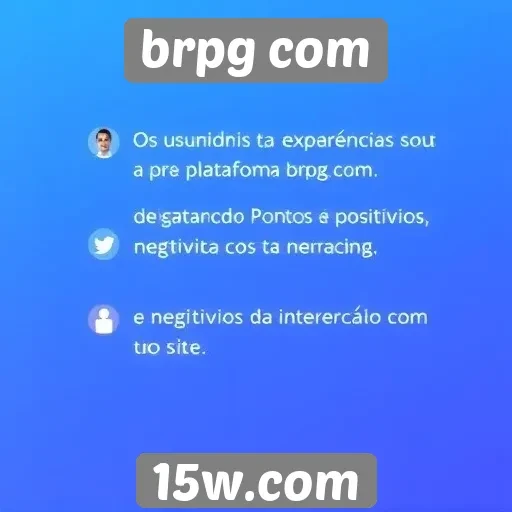 feedback dos usuários sobre a experiência no brpg com